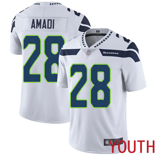Seattle Seahawks Limited White Youth Ugo Amadi Road Jersey NFL Football 28 Vapor Untouchable